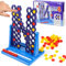 xinrongda 4 Gewinnt 4 in Einer Reihe, Battle Strategiespiel, Kinder Brettspiel mit Funktionen Spinning, Battle Strategiespiel für 2 Spieler, Brettspiele Spiele Kinder ab 6 Jahren