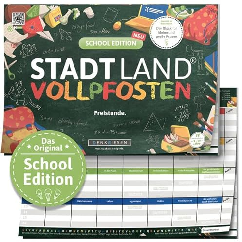 DENKRIESEN - Stadt Land VOLLPFOSTEN® - School Edition - Freistunde. - A4: Freistunde.