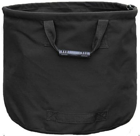 Robuster Gartensack - 125L Gartenabfallsack Laubsack aus robustem Canvas-Gewebe - Faltbarer und vielseitiger Rasensack in schwarzer Farbe