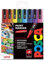 Posca PC-3M Water Based Permanent Marker Paint Art Pens - 0.9-1.3mm – Essential Tones Set of 8 - Pens in Plastic Wallet
