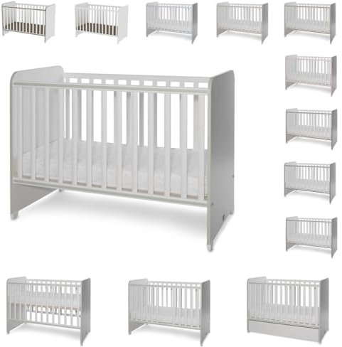 Lorelli Babybett Sweet Dream 124 x 68 x 95 cm Unterbettrahmen mit zwei Ebenen, Farben:grün