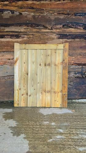 Wooden Featheredge Garden Gate,Wooden Pressure Treated 3FT 90CM ((90cm High x 90cm Wide x 5cm Deep))