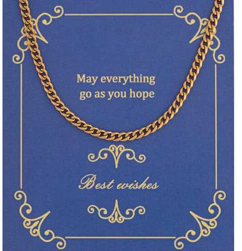 Sahoottie Goldkette Herren 46cm Lang 3mm Breit Panzerkette Herren Kubanische Edelstahl Gold Kette Männer Halskette Jungen Edelstahlkette Männer Hip-Hop Kette