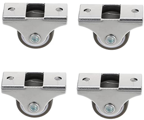 CIYODO 4 Stück Möbelrollen Lenkbare Leiserollen 1 Zoll Richtungsrollen für Möbel und Schreibtisch Installieren