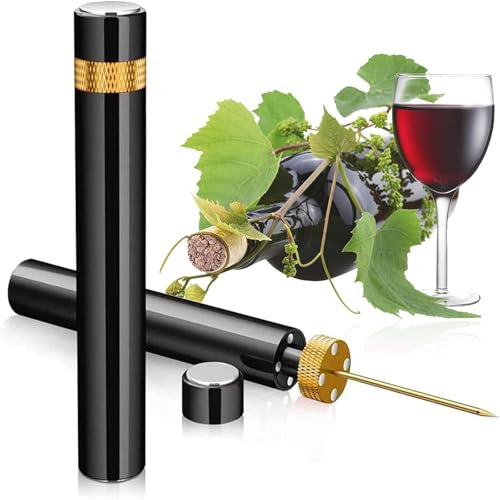Air Pressure Pump Wine Bottle Opener for Removing Cork, Assemblable Design Corkscrew 7S Quick Bottle Opening for Home Bars Travel Picnic, No Damage Cork, Effortless, Gold