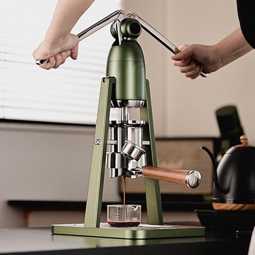 Manuelle Hebel-Espressomaschine | Direkthebel-Kaffeemaschine | Tragbare Handpresse Espressokocher mit 0-12 Bar Absaugdruck - für Zuhause & Außenbereich