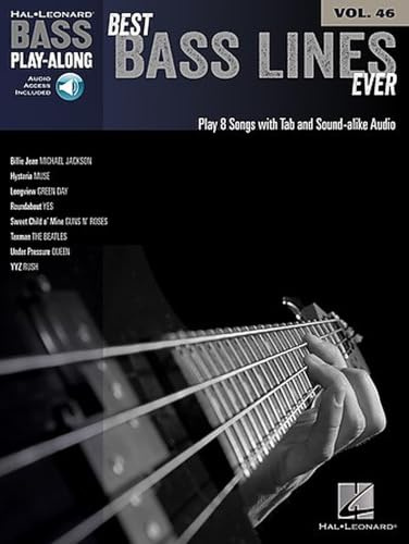Bass Play-Along Volume 46: Best Bass Lines Ever (Hal Leonard Bass Play-Along) (Includes Online Access Code)