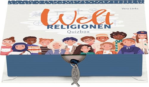 Quizbox Weltreligionen – Über 90 Fragen zu den fünf großen Religionen – Lernspiel ab 8 Jahren – Wissen spielerisch entdecken mit Karten & Erklärungen - Geschenk für Kinder zu Ostern, Weihnachten