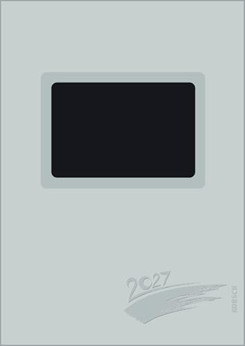 Foto-Malen-Basteln A4 silber gestanzt mit Folienprägung 2027: Fotokalender zum Selbstgestalten. Do-it-yourself Kalender mit festem Fotokarton und edler Folienprägung.