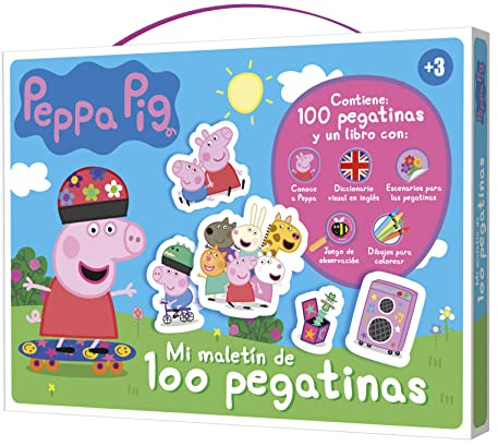 MALETIN 100 PEGATINAS PEPPA PIG