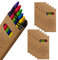 WPRO Wachsmalstifte Kinder Mini – 10 Sets mit je 6 Farben, ideal als Mitgebsel zum Kindergeburtstag, Gastgeschenk für Praxis, Restaurant oder Schule | Farbstifte Jungen Mädchen | Kartonbox braun