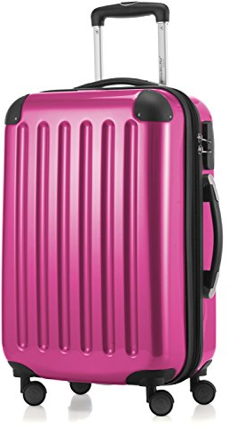 HAUPTSTADTKOFFER - ALEX - Bagaglio a mano con scomparto per laptop, Valigia rigida, Trolley espandibile, 4 doppie ruote, 55 cm, 42 litri, Rosa