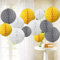Time to Sparkle 12 Pack Tissue Paper Honeycomb Balls, Poms Birthday Baby Shower Wedding Decorations (Yellow)