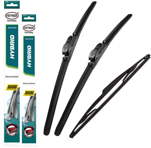 Heyner Fits: Seat Ibiza 2008-2011 Full Set Hybrid Wiper Blades Front Rear HH2416TL13A3