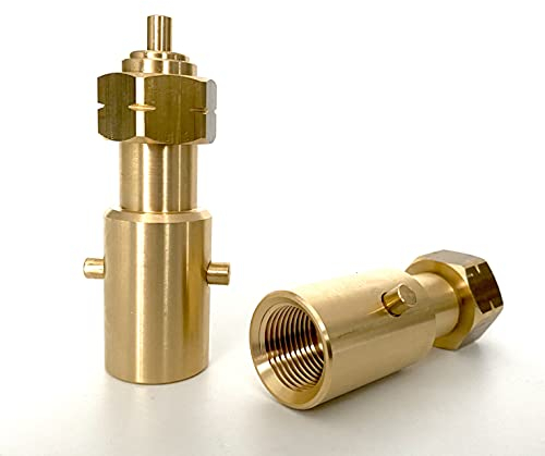 LPG-Megastore Adapter zum Befüllen von Camping Flaschen - Gold, Poliert, Outdoor-Accessory
