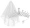 Kristall Tiara Krone Strass Hochzeit Braut Tiara Stirnband, Braut Hochzeit Schleier mit Kamm enthalten