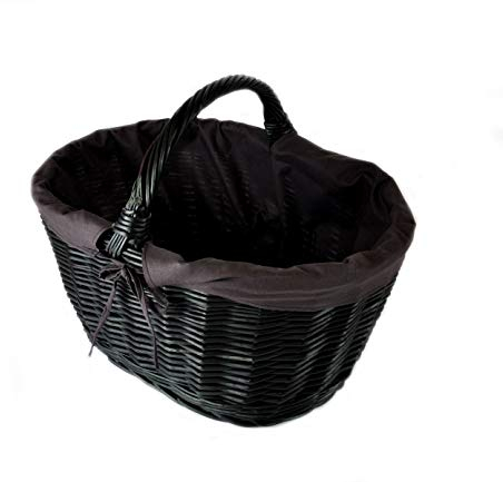 Einkaufskorb Rattankorb Weidenkorb Flaschenkorb Geschenkkorb geflochten BTH 46/33/24cm (36 mit Henkel) stabiler Tragekorb aus Weide K1-113-SS