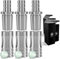 DILAW® Shisha V2A Edelstahl Adapter Schlauchadapter 18/8 Schliff Set 2-teilig Universal Hookah Wasserpfeife | 3er Pack | Silber Edelstahl |