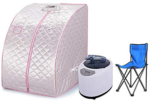 WeFun Sauna Portatile Home Steam Sauna Riscaldamento del Corpo disintossicazione Strumento di Sauna Argento