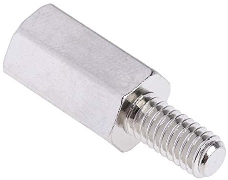 RS PRO Abstandhalter, Länge 12 mm, Gewindelänge 8 mm, Messing, Sechskant M4 M4, 7 mm 10 mm, Packung a 50 Stück