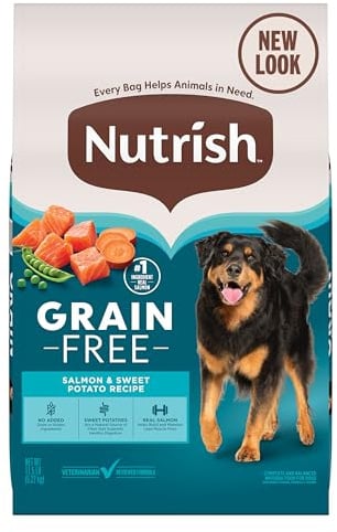 Nutrish Grain Free Salmon & Sweet Potato Recipe Dry Dog Food, 11.5 lb. Bag, Packaging May Vary (Rachael Ray)