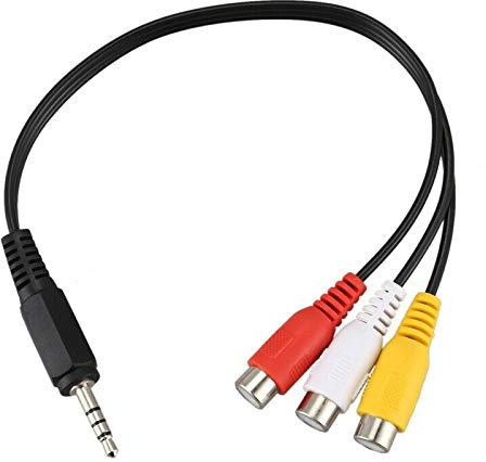 innov8 3.5mm to RCA AV Component Cable, 3.5mm Mini 1/8 inch Stereo Male to 3 RCA Female (Red-Yellow-White) Audio Splitter Connector for AV, Audio, Video, LCD TV, HDTV