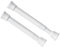 KXLife 2 Pack kleinste Federspannung Gardinenstange für schmale Fenster, Schrankteiler (weiß, 12,7 bis 19,1 cm)