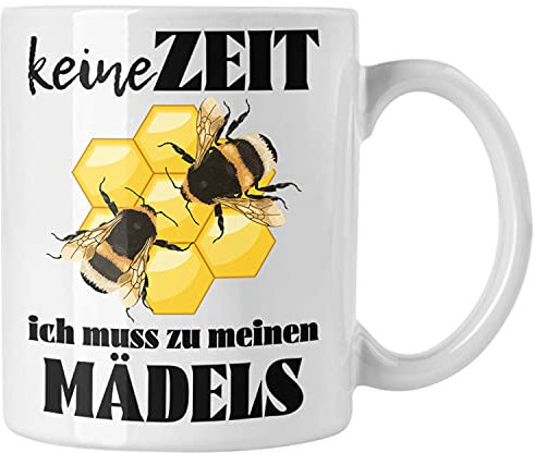 Trendation - Imker Geschenk Tasse Bienenzucht Kaffeetasse Geschenkideen Bienenzüchter Bienen Zuebhör (Weiß)