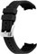 YISIWERA 20mm Premium Crafter schwarzes Silikon Uhrenarmband Universal gebogenes Ende Gummi Uhrenarmband Armband gebürstetem Edelstahl Dornschließe für Männer Frauen