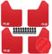 XUKEY 4 Parafanghi Universali Rossi per Pick-Up, SUV, Furgoni, Camion - Anteriori e Posteriori con Hardware