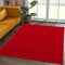 SANAT Kurzflor Teppich Wohnzimmer - Uni Modern Teppiche fürs Schlafzimmer, Arbeitszimmer, Büro, Flur, Kinderzimmer und Küche - Rot, 80 x 200 cm
