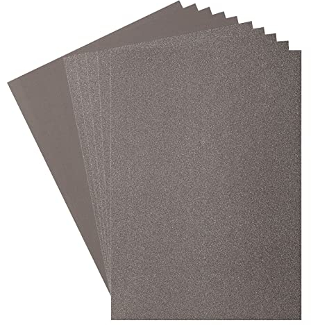 Vaessen Creative 800208-019 Florence Cardstock (216g/m²) & Glitzerpapier (250g/m²), Grau, DIN A4, 10 Stück, für Scrapbooking, Kartenherstellung, Stanzen und andere Papierbasteleien, Multi