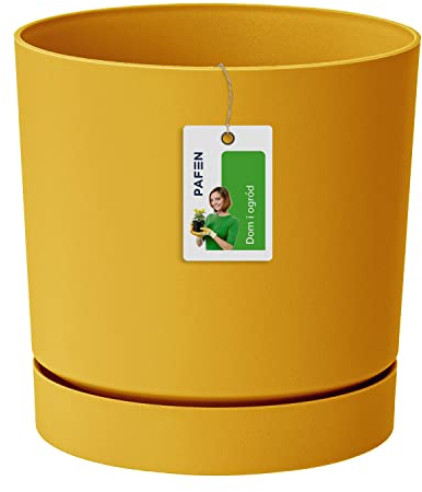 Prosperplast Fleuri DPOP240 Couvercle d'étanchéité Rond avec Tube de Soucoupe 23,2 x Ø 24 cm P 8 l Jaune