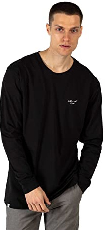 Reell Staple Logo Longsleeve Herren – Langarmshirt aus Reiner Baumwolle – Klassisches Shirt mit Logo-Print – Regular Fit Baumwollshirt für Männer