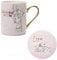 Disney 0712 - Juego de taza y posavasos de porcelana, diseño de dálmatas