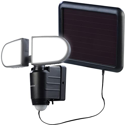 Luminea Solar LED Wandfluter: Duo-Solar-LED-Außenstrahler mit PIR-Bewegungssensor, 1 W, 500 lm, IP44 (Strahler Außenbereiche, Solarstrahler mit Bewegunssensor)