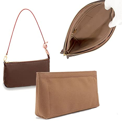 Lckaey Geldbörsen-Organizer für große Einlagen, kompatibel mit Pochette-Zubehör, Inneneinsatz, 3039-braun
