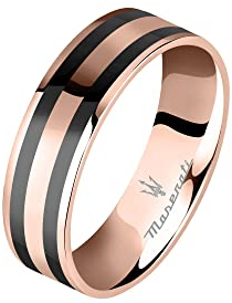 Maserati Ceramic Herren Ring aus Stahl, Keramik, IP Roségold - JM223ATZ24023