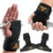 Gewichtheber-Handgelenkschlaufe mit doppellagigem Leder, mit Neopren gepolsterte Gym-Hebegriffe für Kreuzheben, Powerlifting und Klimmzüge für Männer und Frauen