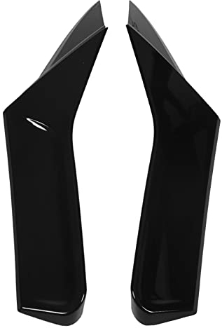 JORAsa Heckscheibenspoiler, 1 Paar Heckscheibenseitenspoiler Wing Splitter Canard Trim Autozubehör Ersatz für MK8 VIII R GTD ab 2020 (Glänzend Schwarz)
