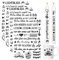 BETESSIN 4x Kerzentattoos Geburtstag Rub on Sticker Kerzen Tattoofolie für bis zu 60 Kerzen Aufkleber Kerzensprüche Happy Birthday Wasserschiebefolie Kerzensticker DIY Kerzen Tassen Geschenk C