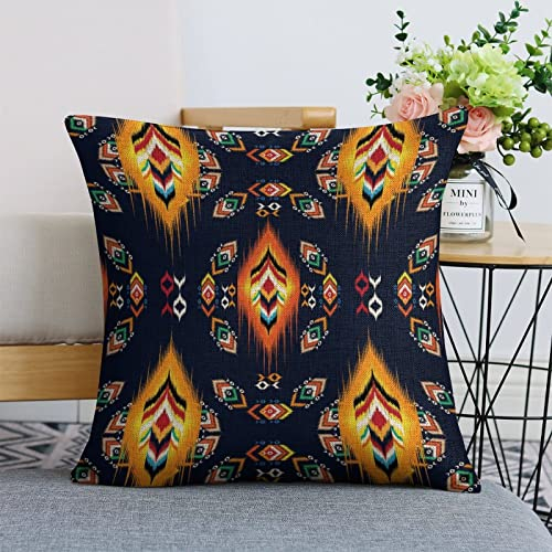 Kissenbezug 45X45Cm Ikat Geometrische Ornament Mexica Volkskunst Dekokissen Kissenbezüge Superweicher Sofakissen Bezug Stilvolles Deko Kissenbezug Für Stuhl Bett Bauernhaus