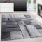 Teppium Moderner Kurzflor Teppich Wohnzimmer 300x400 (280 x 370 cm) Schwarz - Teppich Waschbar, 3D-Holzdesign, Pflegeleicht und Weich - Ideal für Schlafzimmer, Esszimer und als Küchenteppich