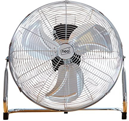 Neo High Velocity Quiet Portable Steel Metal Floor Standing Freestanding Industrial Gym Cooling Fan 3 Speeds (20 Inch)