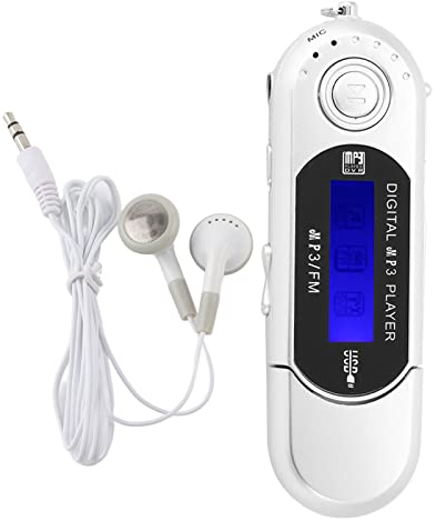 BuyWeek 32GB Lettore MP3, HiFi Lettore Musicale Portatile MP3 con Altoparlante HD Integrato, Radio FM, Registratore Vocale, Ideale per Lo Sport, Auricolari Inclus(Grigio)