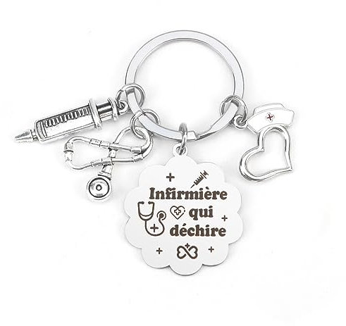 Cadeau de l'infirmière,Cadeaux du Nouvel An,Porte-clés Infirmière,Porte Clef Inspiration,Cadeau Infirmiere Porte Clef,Cadeau étudiant Médecine,Cadeau Infirmiere,Cadeaux du Nouvel An