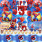 Spiderma 3 Ans Decoration Anniversaire Cumpleaños Spiderma, 110PCS kit 3 años Globos Cumpleaños, Vajilla infantil, Platos, Tazas, Mantel, Servilletas