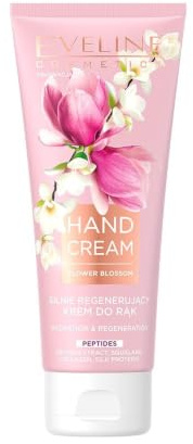 Eveline Cosmetics Flower Blossom Intensiv Regenerierende Handcreme mit Orchideenextrakt & Seidenproteinen, Feuchtigkeitsspendende & Glättende Formel