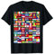 Drapeaux - 98 pays Cadeaux de géographie du monde T-Shirt