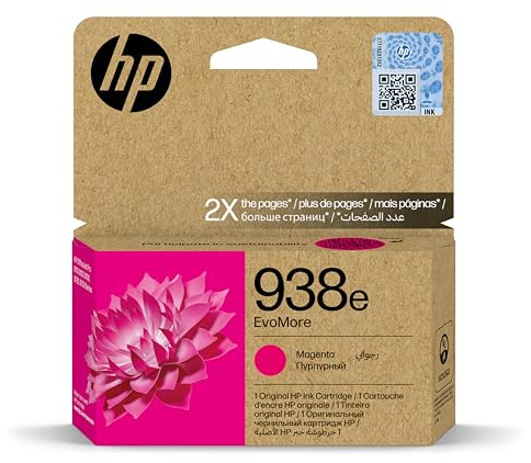 HP EvoMore 938e Original Tintenpatrone Magenta 4S6Y0PE funktioniert Officejet Pro 9720, 9730, 9120, 9120b, 9110b, 9130, 9130b